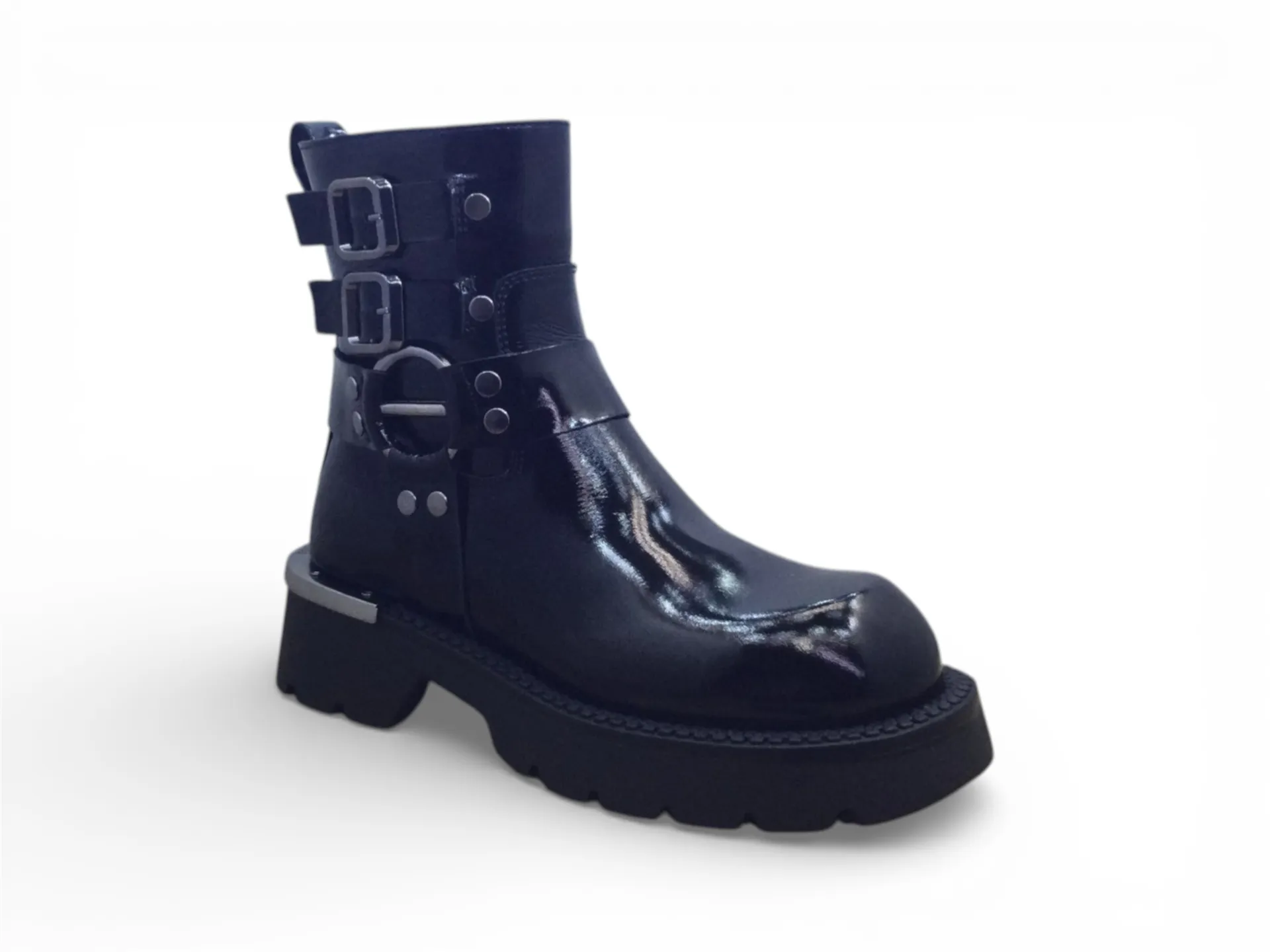 Yussi Black Leather Boots