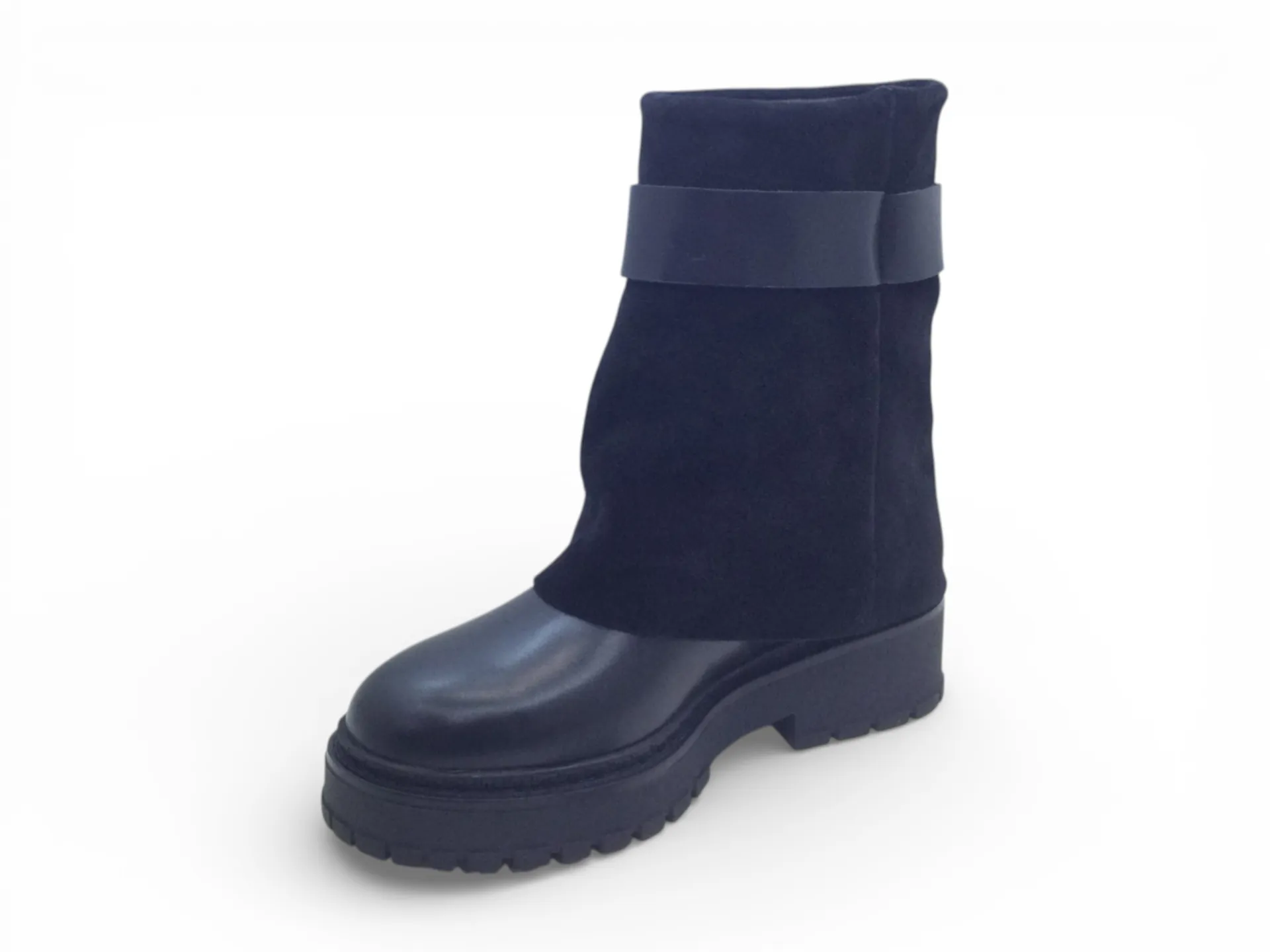 Yussi Black Leather Boots